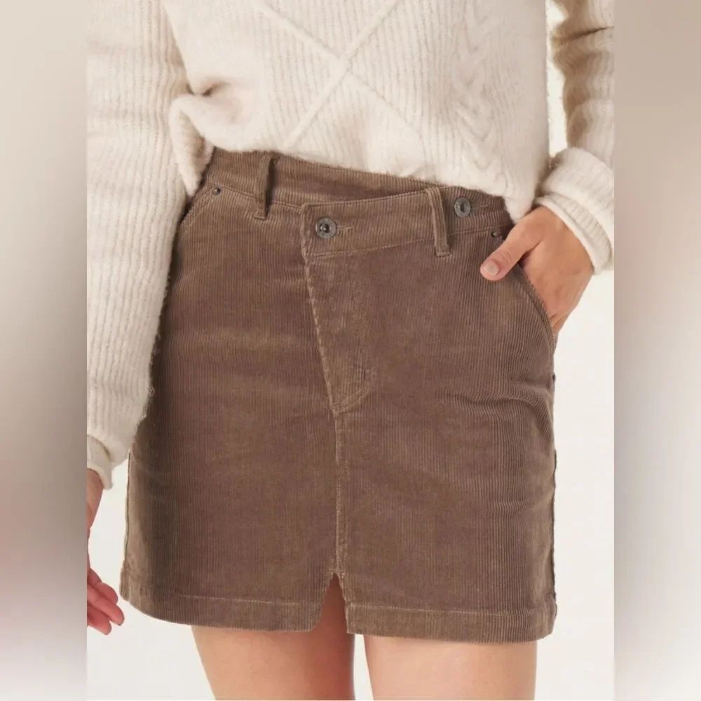 The Normal Brand Tan Corduroy Mini Skirt NWT!